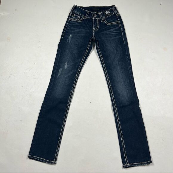 Silver | NWT Suki Curvy Fit Mid Rise Straight Leg Jeans - Picture 1 of 6